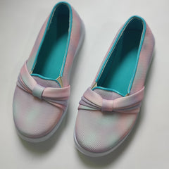 Leopard Print Slip On Loafers Round Toe Flat Walking Shoes