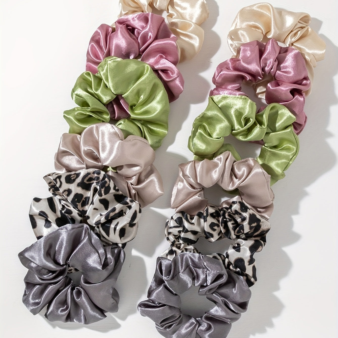 12 Large Satin Scrunchie Hair Tie Silky Hair Rope Hair Accessories