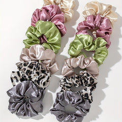 12 Large Satin Scrunchie Hair Tie Silky Hair Rope Hair Accessories