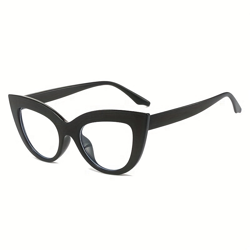 Cat Eye Clear Lens Glasses Women Men with Case