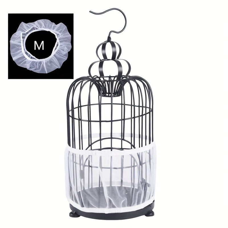 Nylon Mesh Bird Cage Cover - Soft and Airy Fabric - Seed Catcher Guard