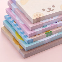 80 Sheets Cartoon Animal Sticky Notes For Students & Girls