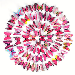 50pcs 3D Butterfly Decor for Home Parties Offices Bedrooms & TV Walls