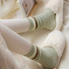 5 Pairs Women's Striped Crew Socks