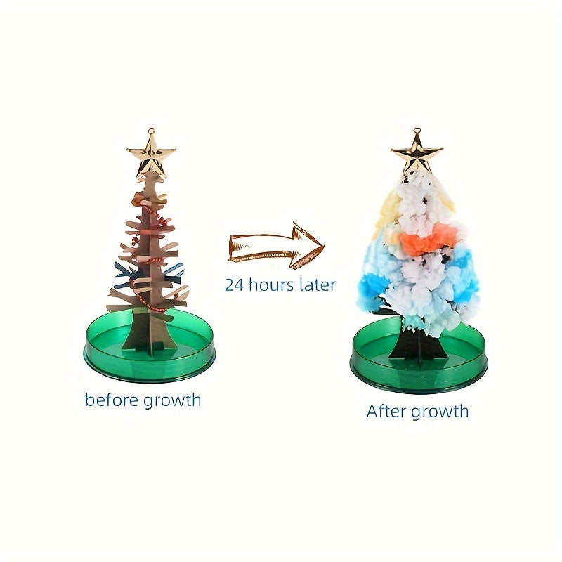 Paper Christmas Tree Blooming Crystallization Experiment