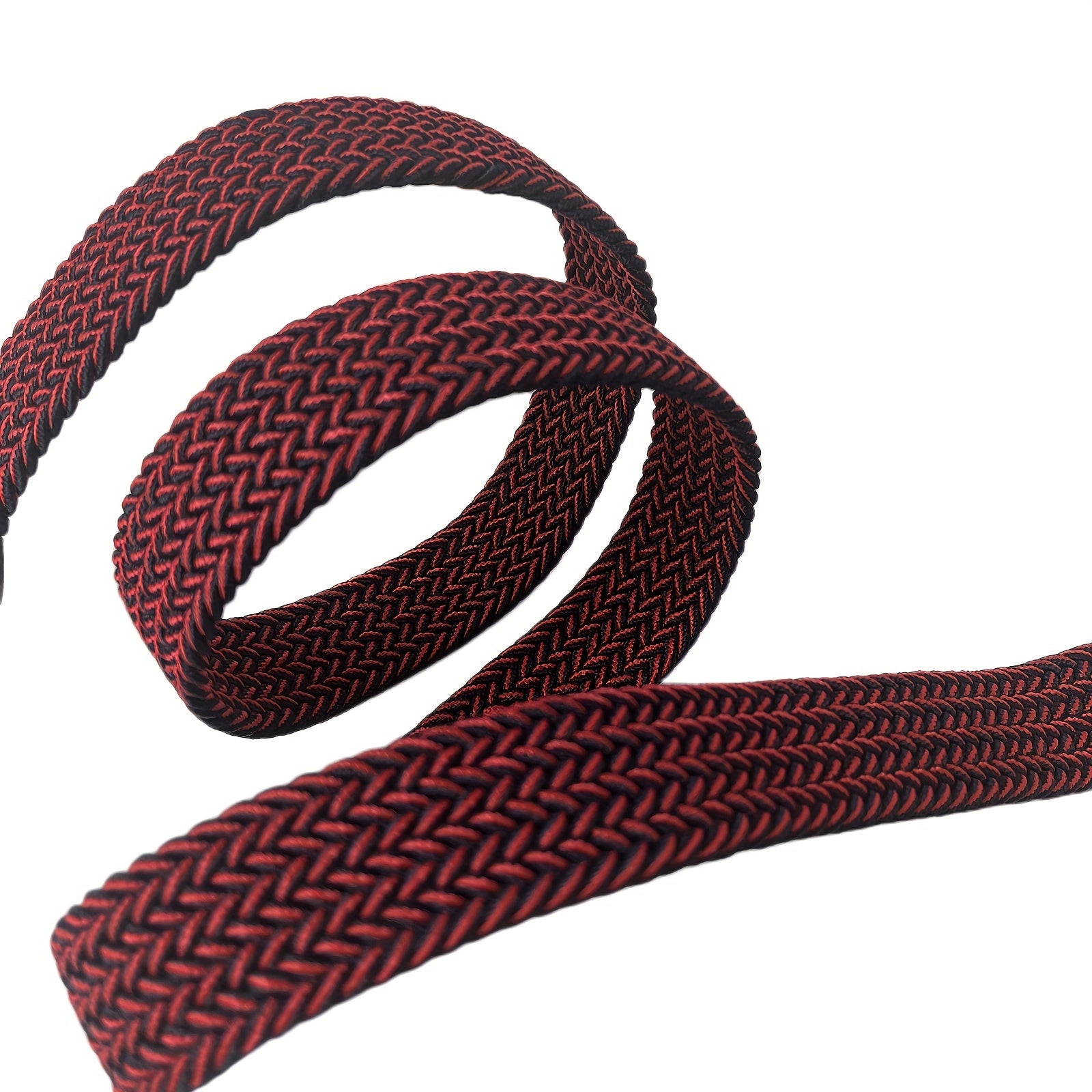 Men's Braided Stretch Belt Alloy Pin Buckle Casual Jeans Belt