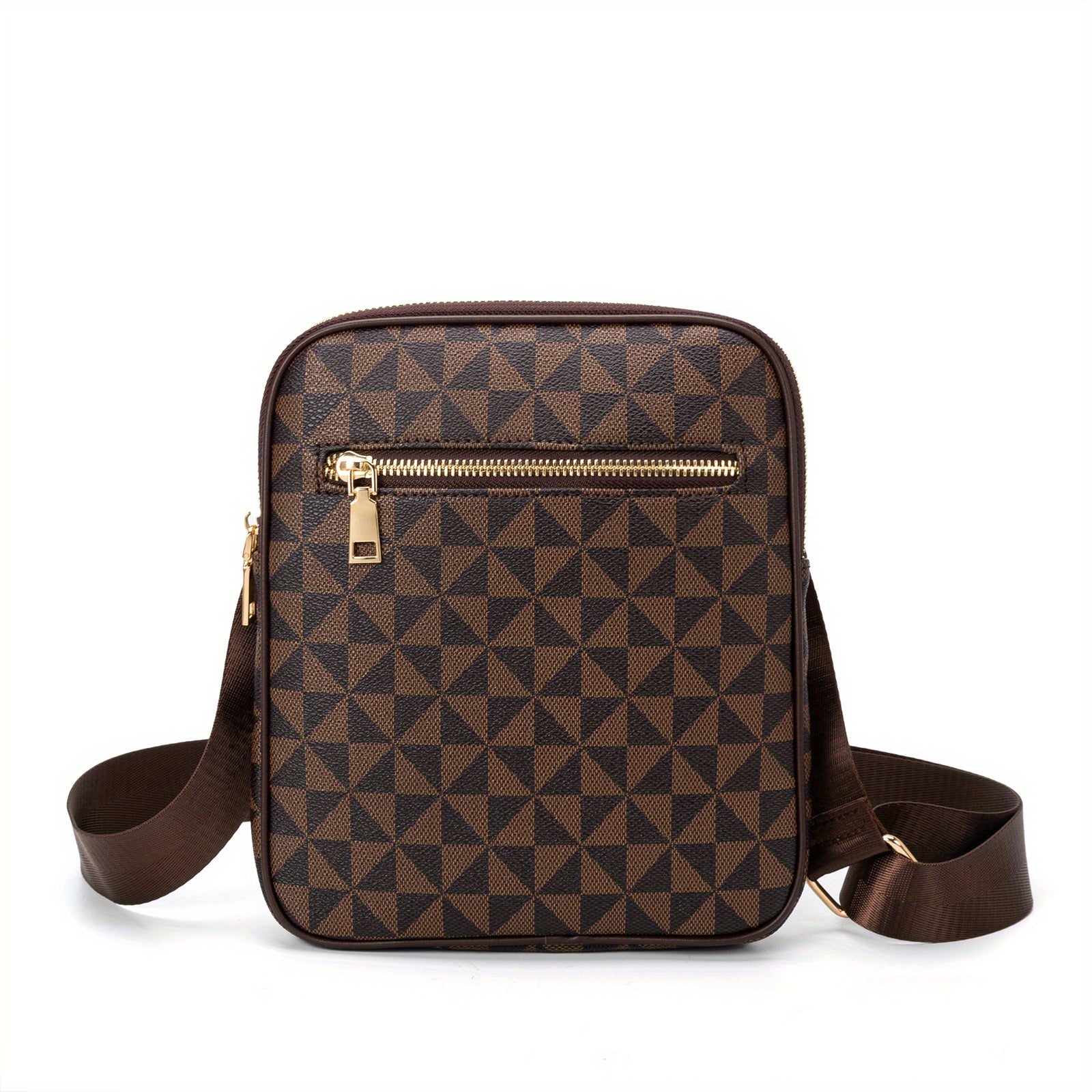 Men's Leather Crossbody Bag Vertical Shoulder Bag Casual Travel Messenger