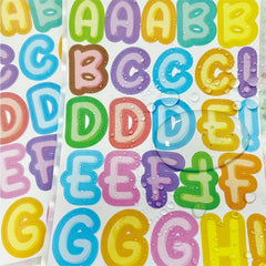 Colorful English Letter Sticker for DIY Cup Lunch Box Waterproof Sticker