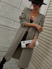  Open Front Long Sleeve Cardigan