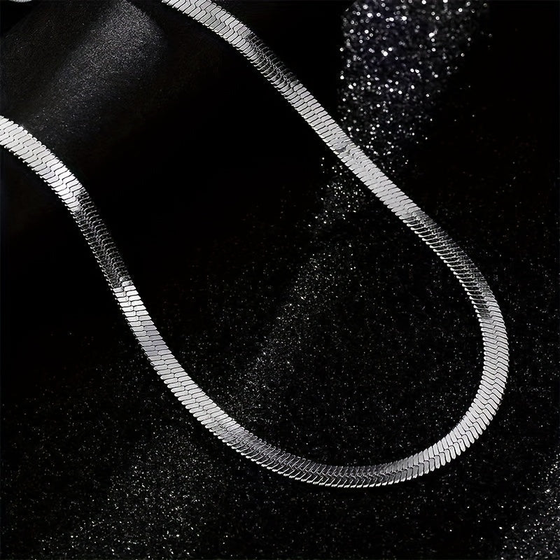 Titanium Steel Smooth Snake Necklace Hip Hop Chain Men's Accessories