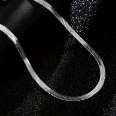 Titanium Steel Smooth Snake Necklace Hip Hop Chain Men's Accessories