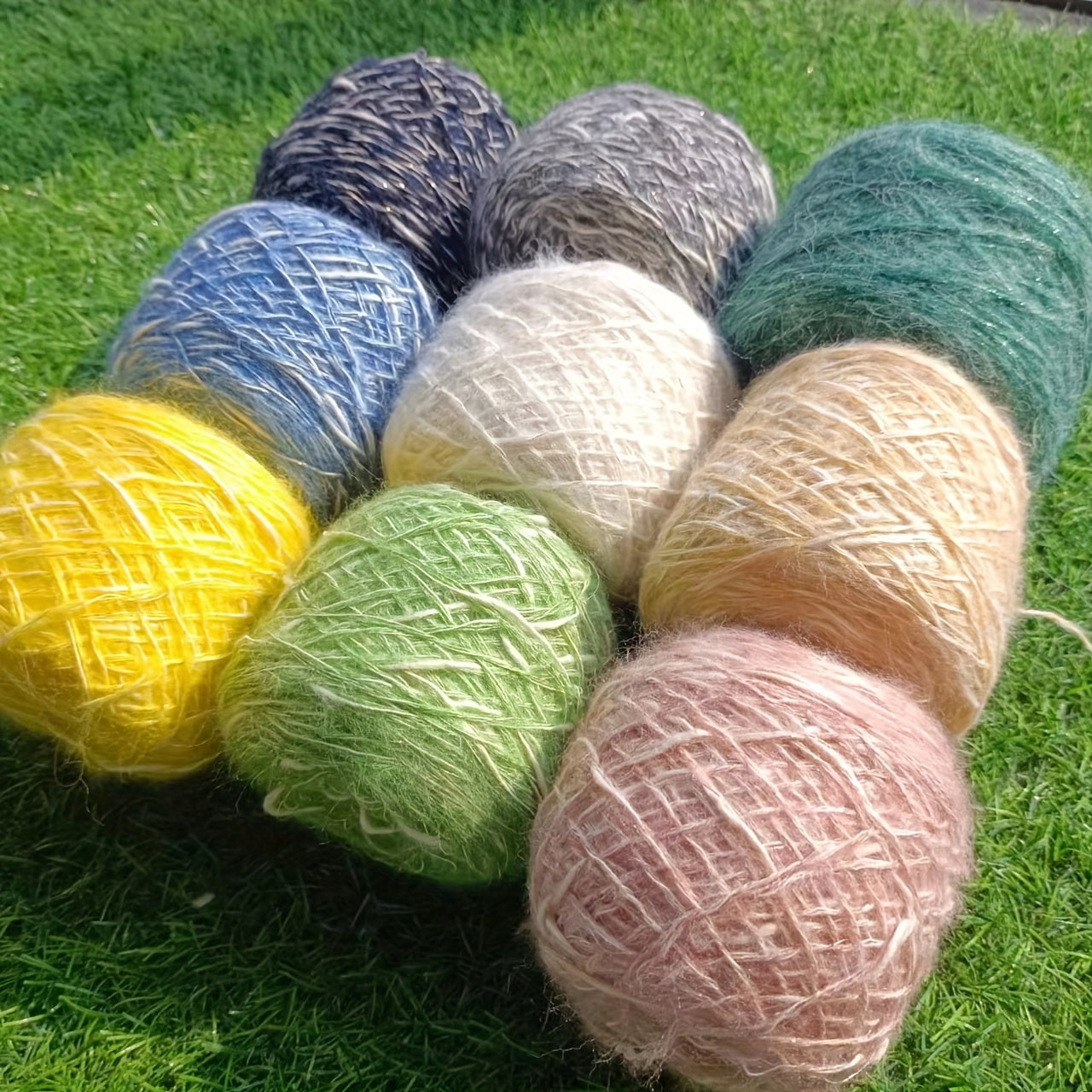 Fluffy Mixed Yarn for DIY Knitting Crocheting Crafts