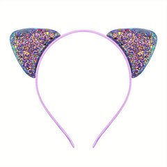 Cartoon Cat Ears Hair Hoop Sequin Headband Party Decoration
