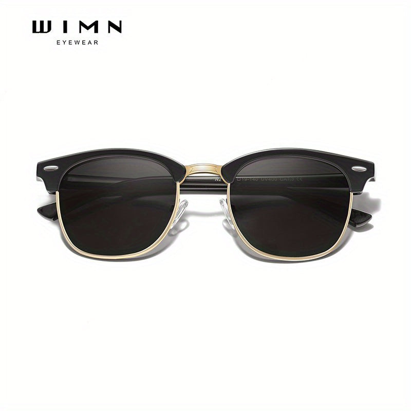 WIMN Polarized Sunglasses Men UV400 Semi Rimless Mirror Sun Glasses Male Eyewear