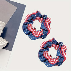 American Flag Hair Tie Elastic Scrunchie for Women Girls