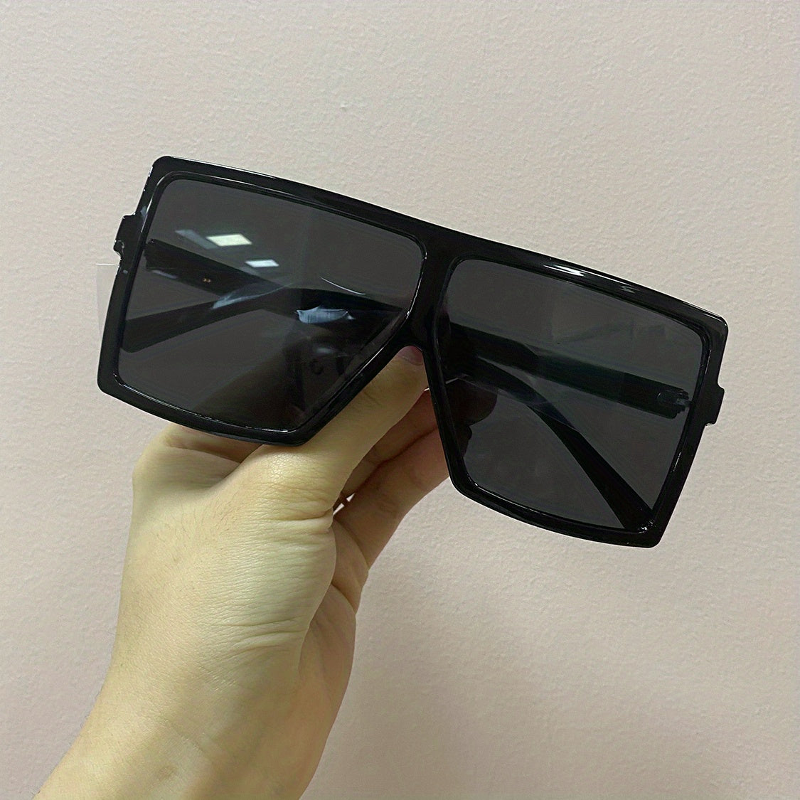 Y2K Oversized Square Sunglasses Mirror Lens UV400