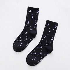 Star Print Mid Tube Socks Women's Stockings