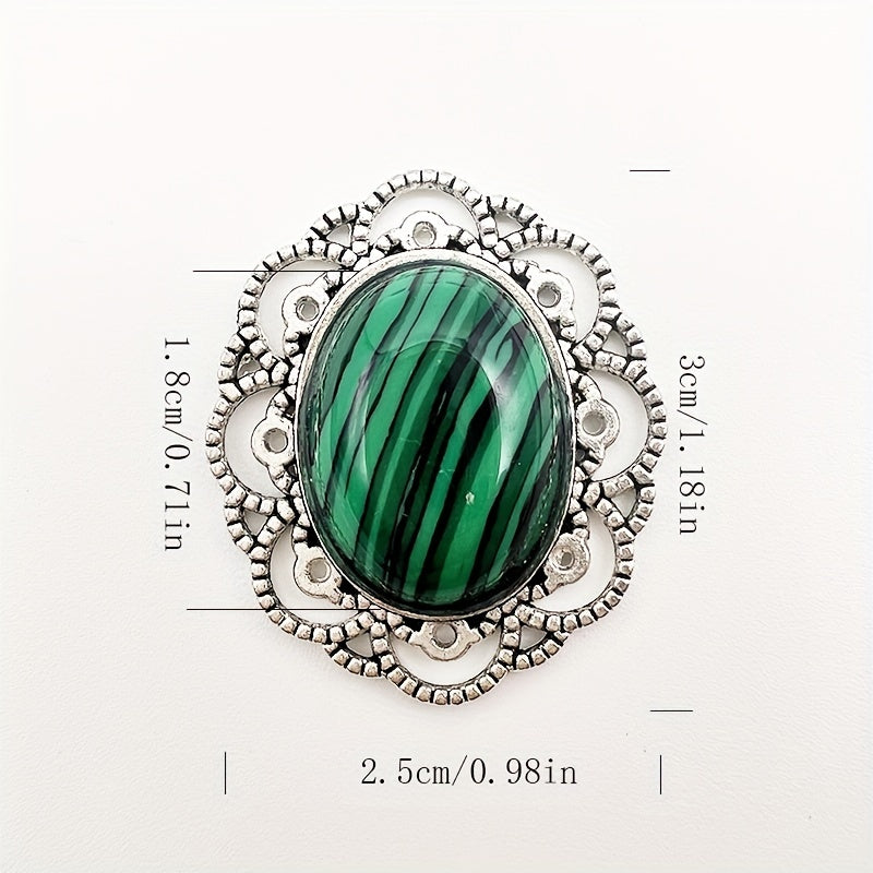 Vintage Boho Style Natural Crystal Stone Alloy Pendants