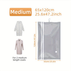 1pc Hanging Vacuum Compression Bag Coat Down Jacket Coat Organizor Storage