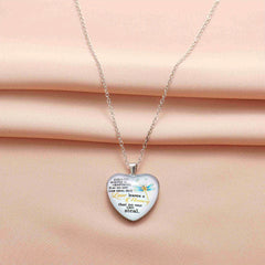 Heart Dragonfly Text Pendant Necklace Party Jewelry Men Gift