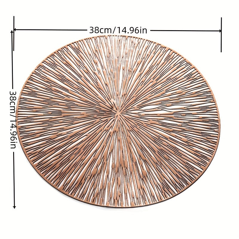 4pcs Round Placemats Heat Insulation Mat Nordic Placemat Decorative Mat