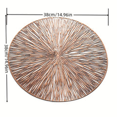4pcs Round Placemats Heat Insulation Mat Nordic Placemat Decorative Mat
