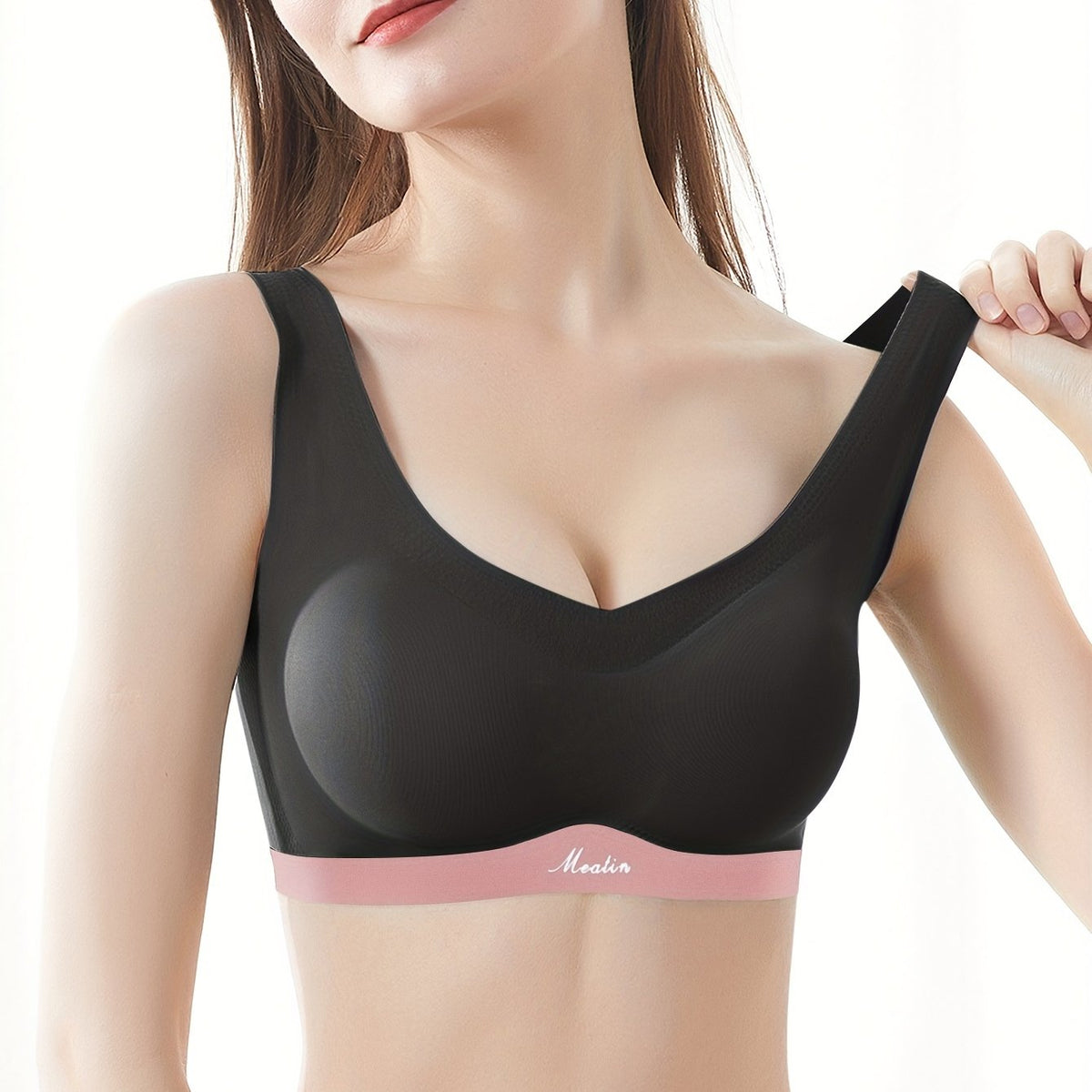 Colorblock Wireless Bra Full Coverage Women Lingerie