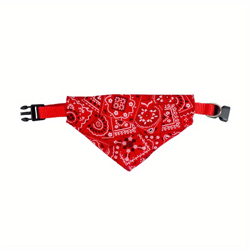 Stylish Printed Dog Bandanas with Buckle - Keep Your Pet Clean and Fashionable