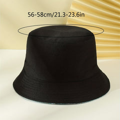 Colorful Butterfly Print Bucket Hat Reversible Cartoon Fisherman Cap