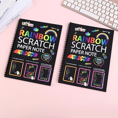 Rainbow Scratch Off Notebook Set - 12 Sheets