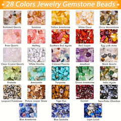 28 Colors Crystal Beads & Gemstone Beads Jewelry Making Kit