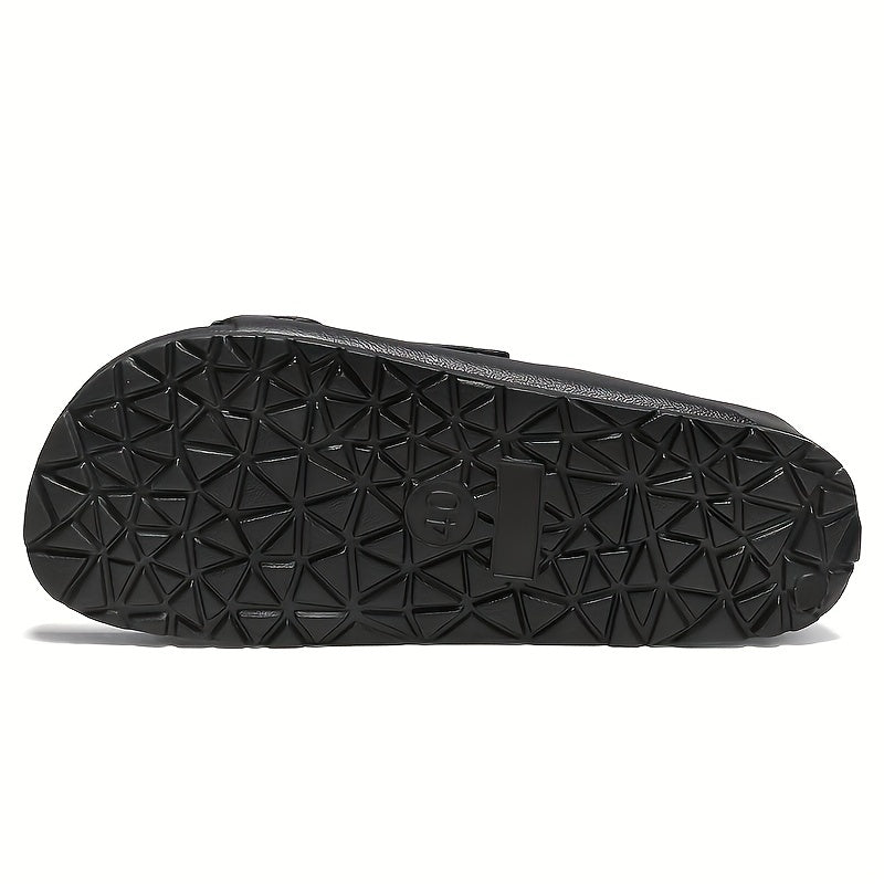 Men's Two Band Slide Sandals - Casual Non Slip Open Toe Shoes