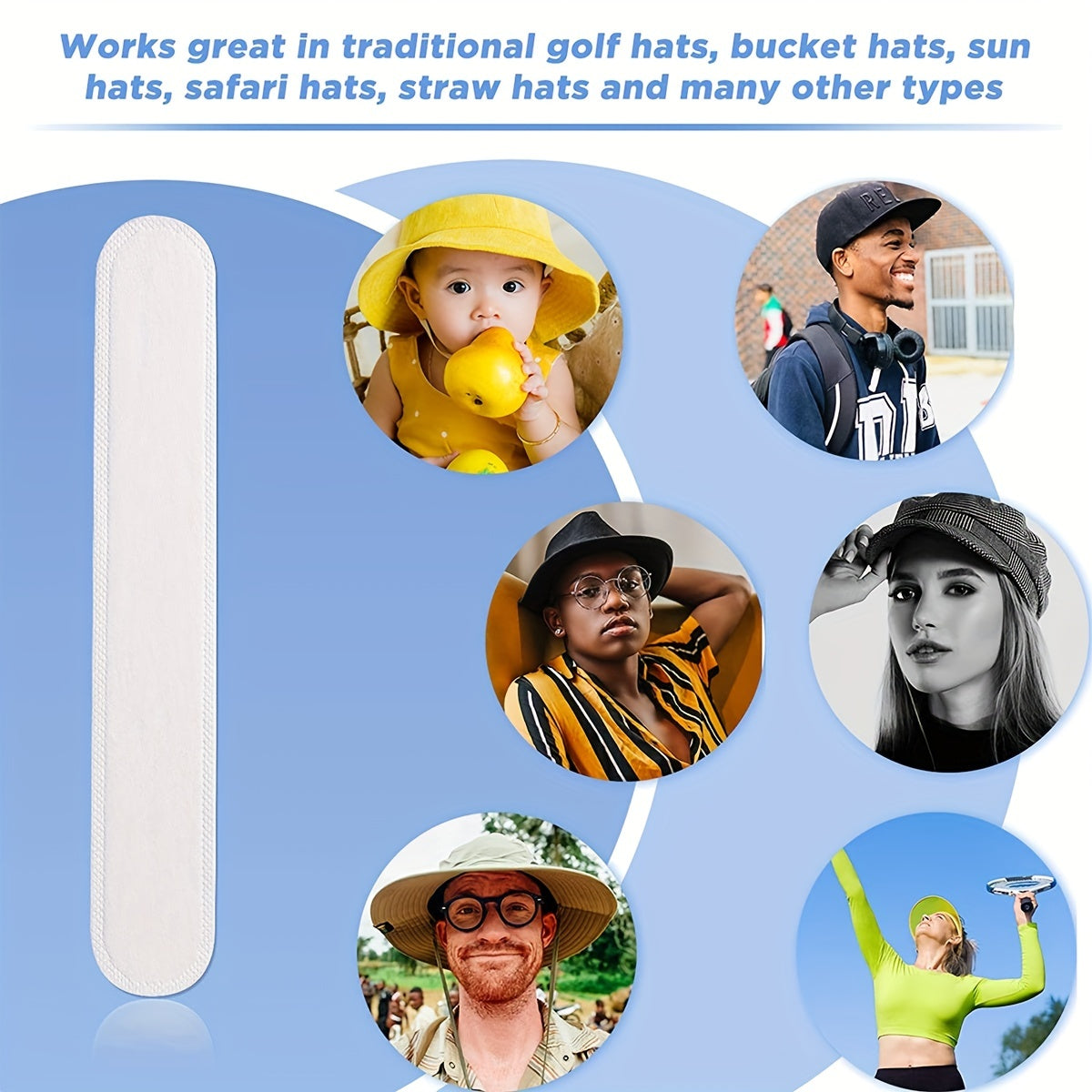 10pcs Baseball Cap Sweat Stickers Neck Antiperspirant Disposable Pads
