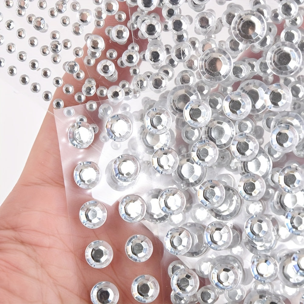 Transparent Gemstone Stickers For Face - Self Adhesive Rhinestones