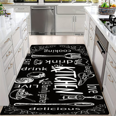 Non-slip Oilproof Kitchen Floor Mat Water-resistant Fluffy Mat