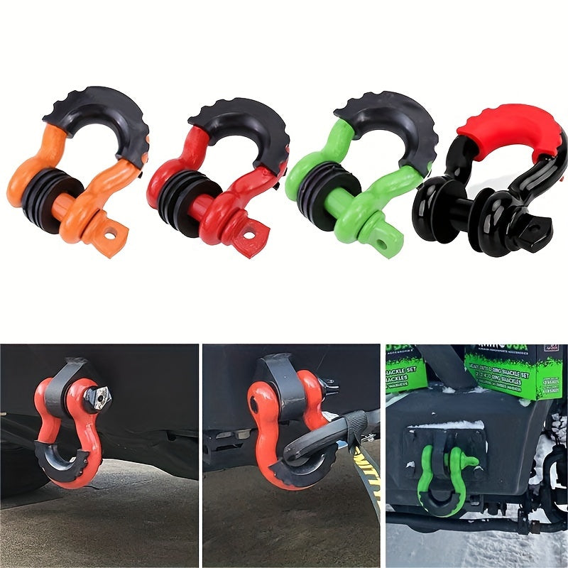 2pcs 3/4 D Ring Shackle 28.5T Break Strength 7/8'' Pin Heavy Duty Recovery