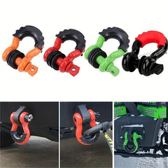 2pcs 3/4 D Ring Shackle 28.5T Break Strength 7/8'' Pin Heavy Duty Recovery