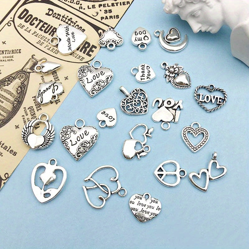 22pcs Antique Silver Insect Collection Dragonfly Charms Pendant Set