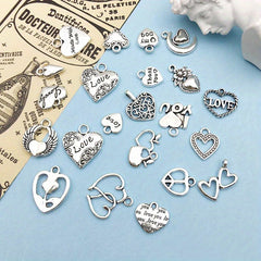 22pcs Antique Silver Insect Collection Dragonfly Charms Pendant Set