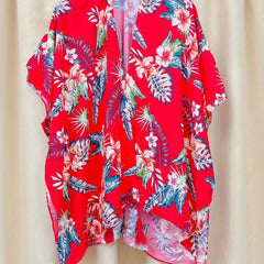 Hawaiian Style Floral Print Beach Towel Shawl