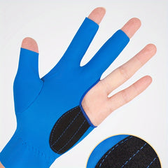 Left Handed Billiard Snooker Gloves Three Finger Fingerless Billiard Gloves