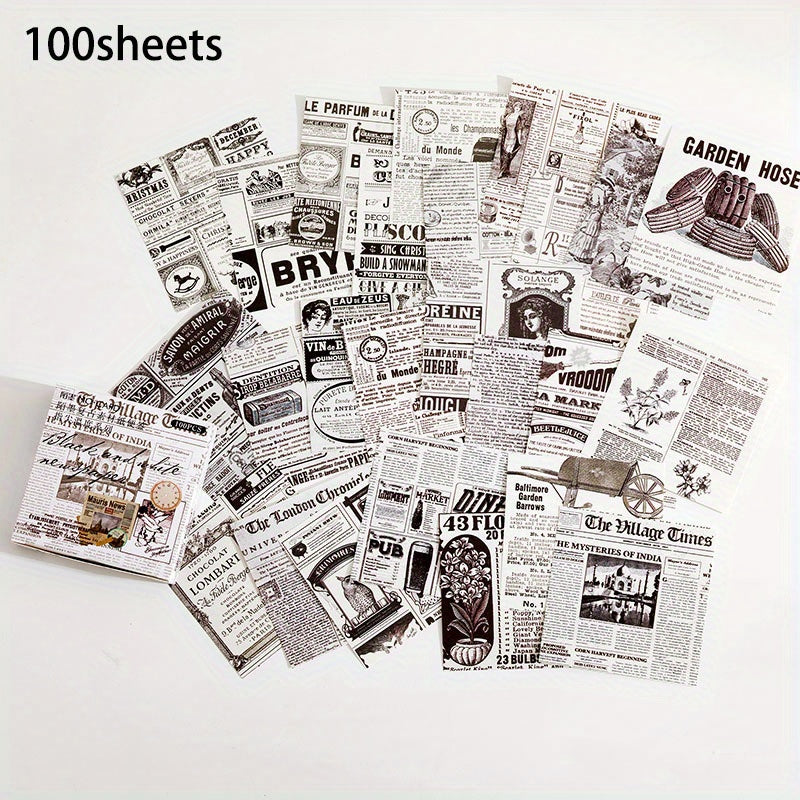 Vintage Style Self-adhesive Sticky Notes 100pcs Office & School Stationery