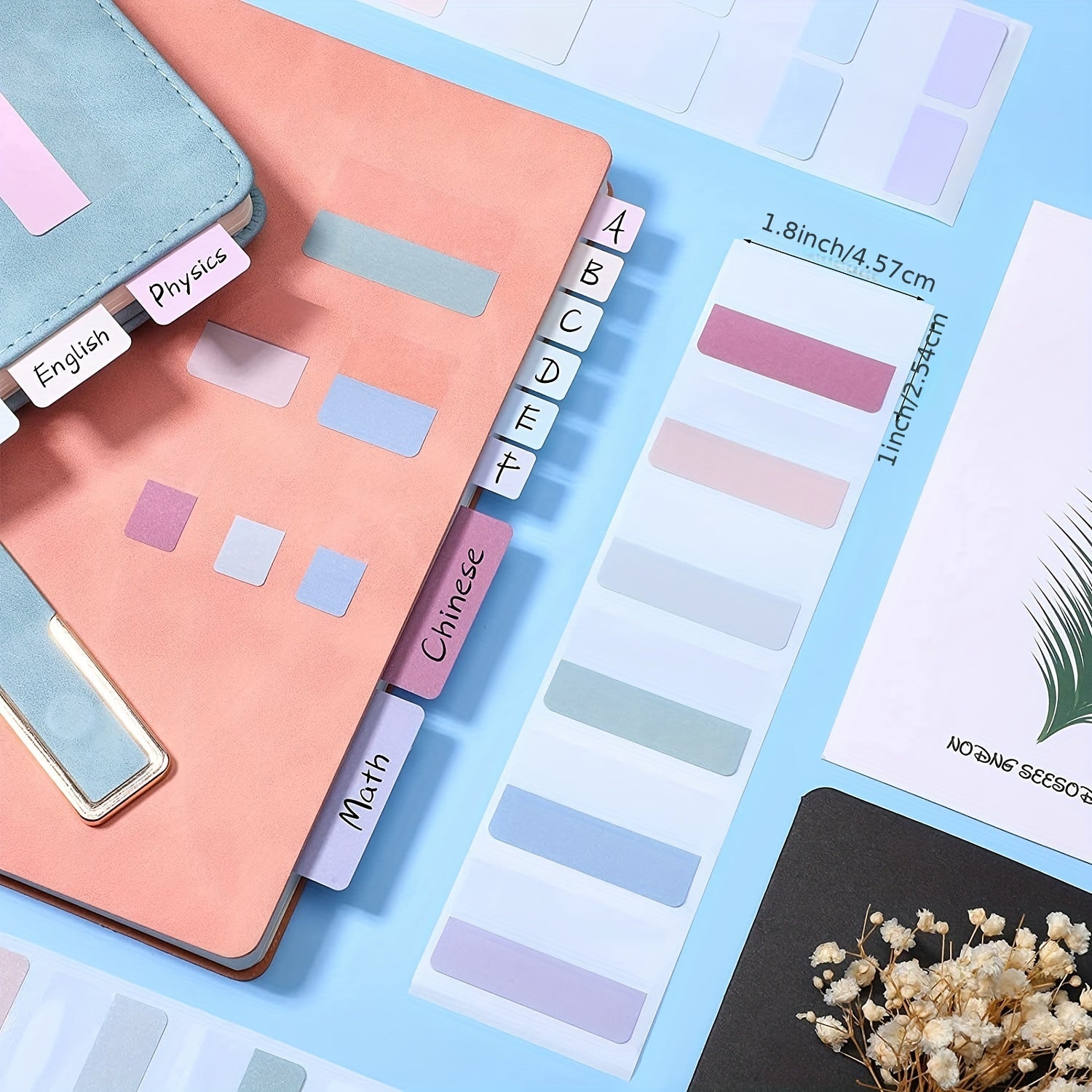420 Pcs Sticky Index Tabs Self Adhesive Flag Tabs Writable Repositionable
