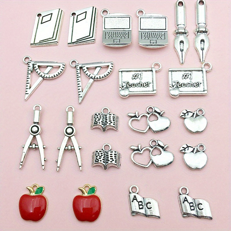 20pcs Antique Silver Key Shape Charms Pendants for DIY Necklace Bracelets