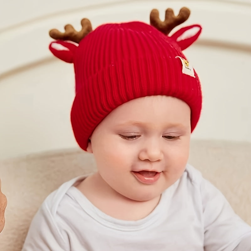 Christmas Antlers Warm Baby Knitted Hat