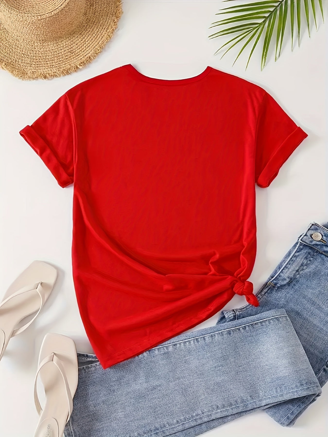 Leopard Print Lips Graphic Sports T Shirt for Women