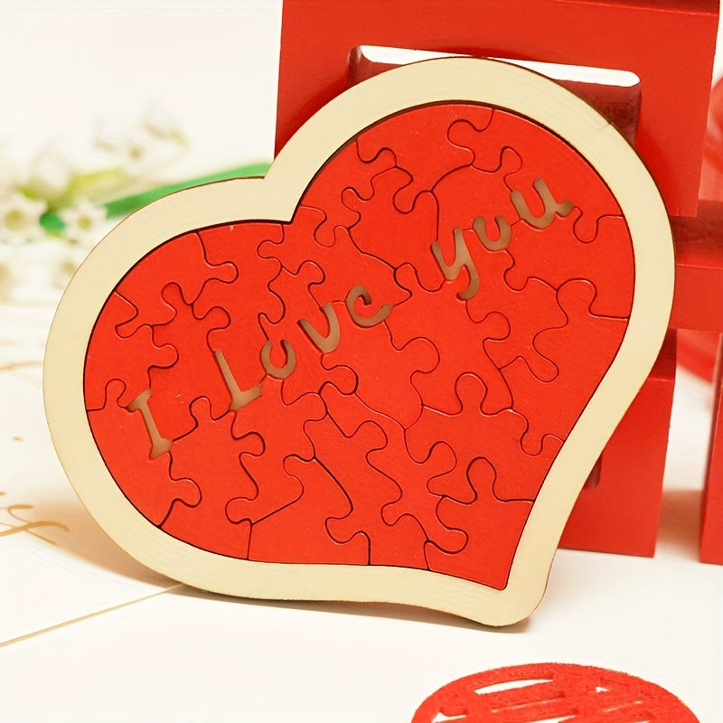 Wooden love puzzle wedding game props trickster groom man Christmas