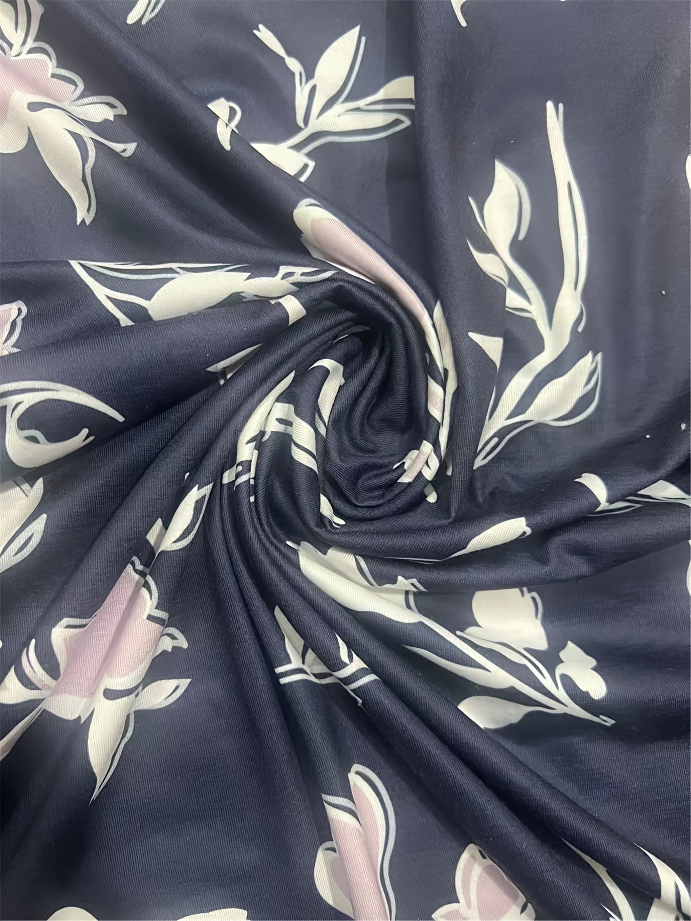  Floral Print Short Sleeve Round Neck Dress