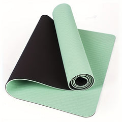 TPE Solid Yoga Mat Double Colors Non slip Fitness Mat