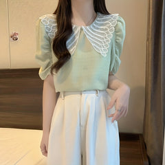 Lace False Collar Ruffles Cape Embroidery Dickey Collar Detachable Half Shirt